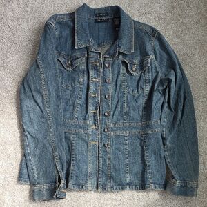 Chico's Blue Lightweight Shirt Jacket